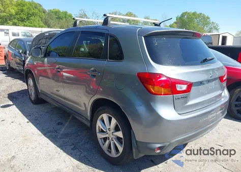 2014 Mitsubishi Outlander Sport Es from USA, damaged, VIN 4A4AP3AU9EE025047